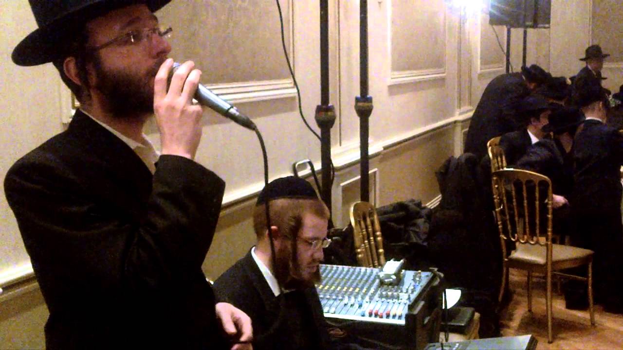 Menachem Moskowitz singing at wedding with avrumi berko