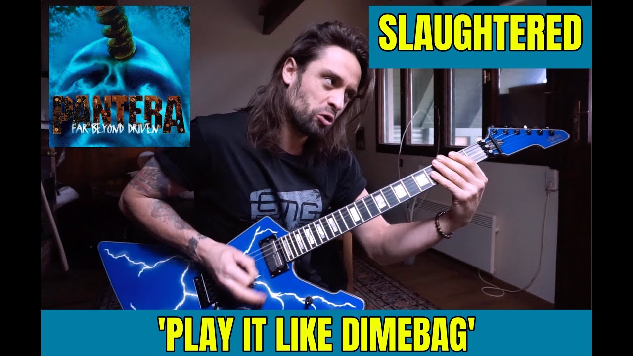 HARDEST PANTERA RIFF? 'SLAUGHTERED' / PANTERA RIFF OF THE WEEK #3 lesson by Attila Voros