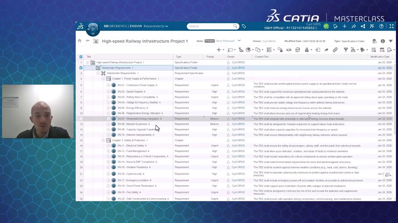 CATIA Requirements for Capital Projects