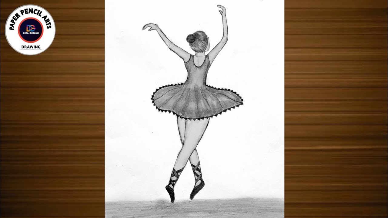 How to draw a dancing girl - step by step || Pencil sketch || drawing easy 