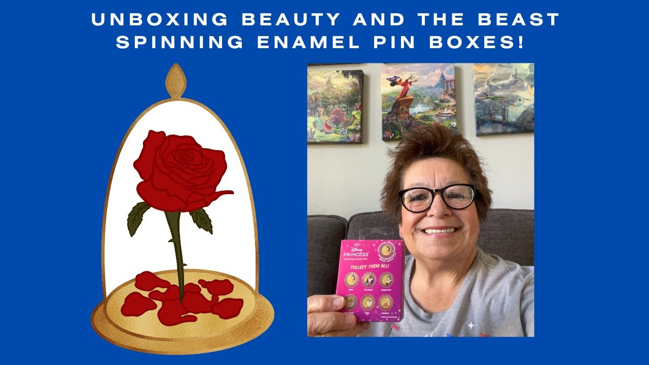 Unboxing Beauty and The Beast Spinning Enamel Pin Boxes! 