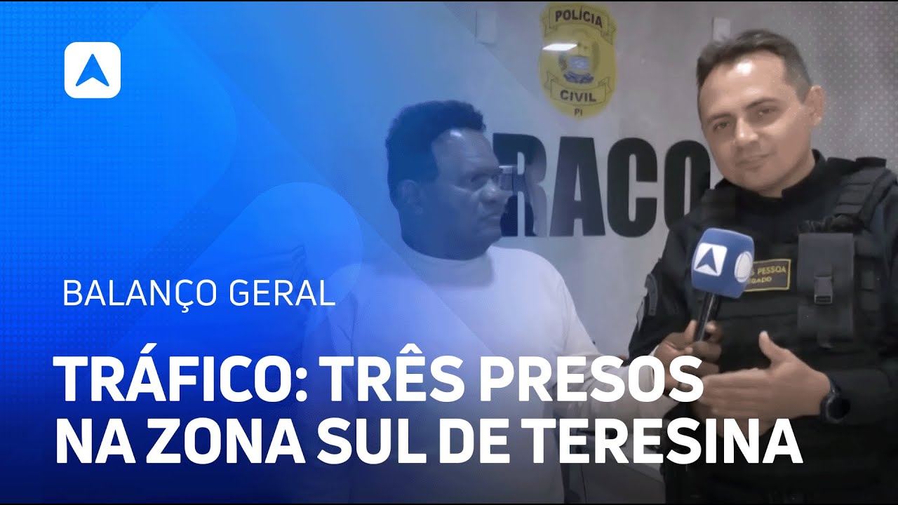 Polícia prende três suspeitos por tráfico e organização criminosa na zona Sul