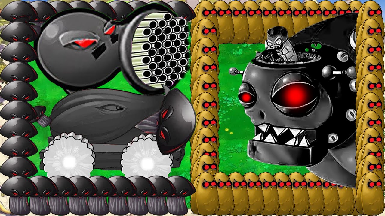 Doom Gatling Peashooter X Doom Cannon vs Tall Nut vs Doom Dr.Zomboss - Plants vs Zombies Hack