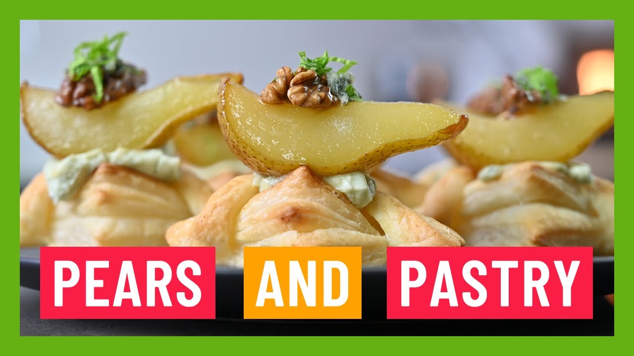 Pear and Blue Cheese Canapes