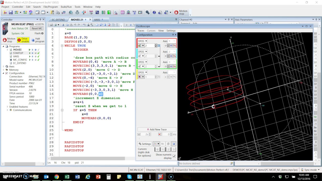 Trio Scope and 3D Tool Demo