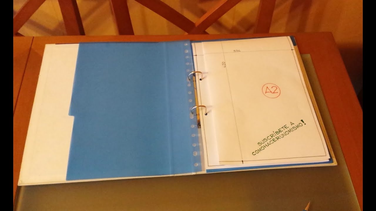 How to fold A2 to fit in A4 ring binder
