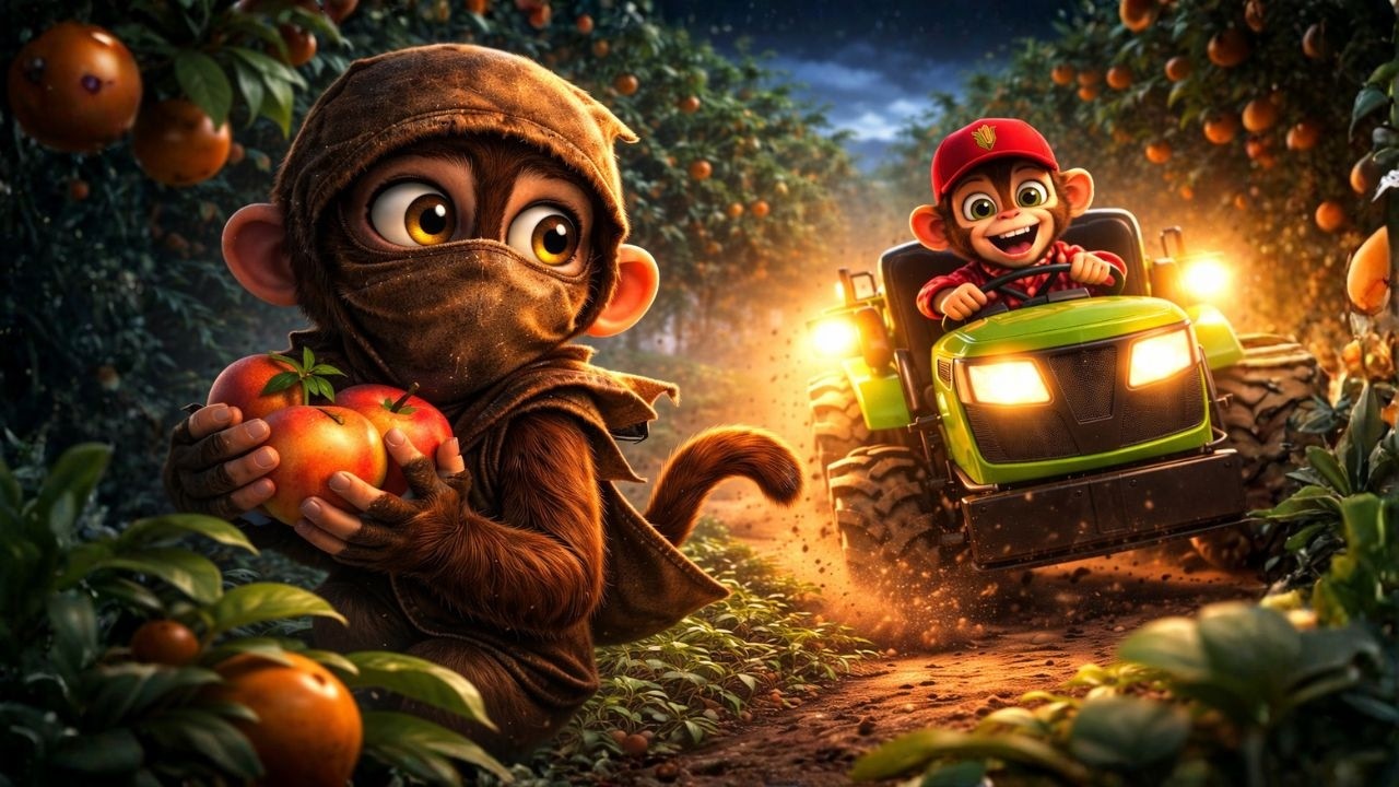 Caught a Peach Thief!… The Monkey Farmer Didn’t Expect THIS on His Farm | Farm Work