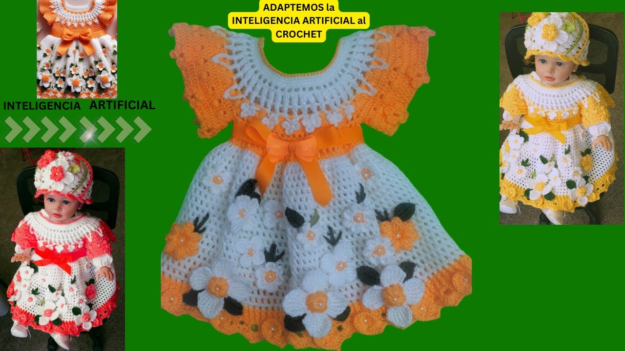 😍👉VESTIDO PARA NÑA #vestidopara #niñaa #ganchillo #viral #crochet #vestidoacrochet