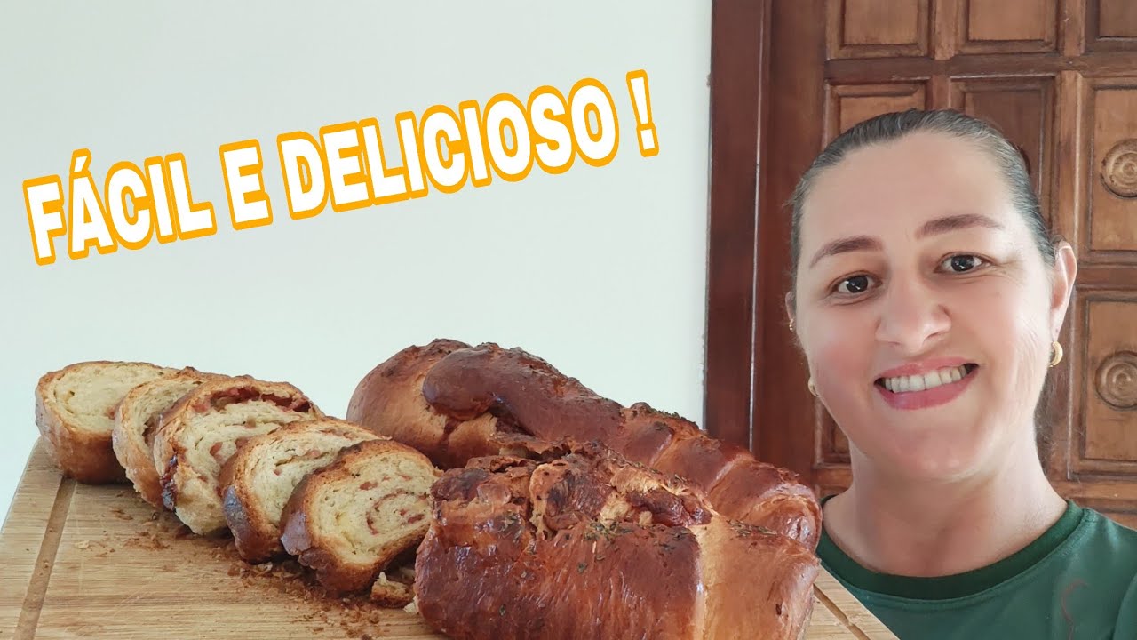 Hoje abri minha cozinha para mostrar como faço este  Pão Caseiro Recheado, Delicioso e Fácil! 🍞