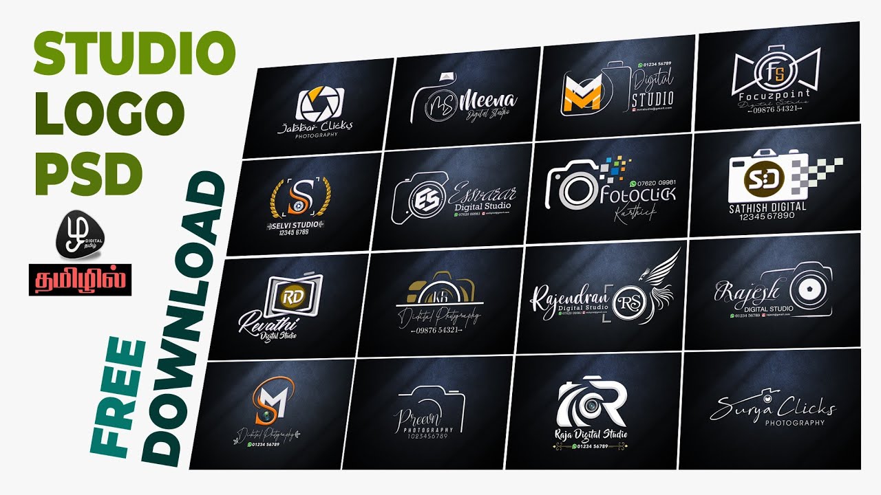 studio logo psd design free download photography studio logo psd