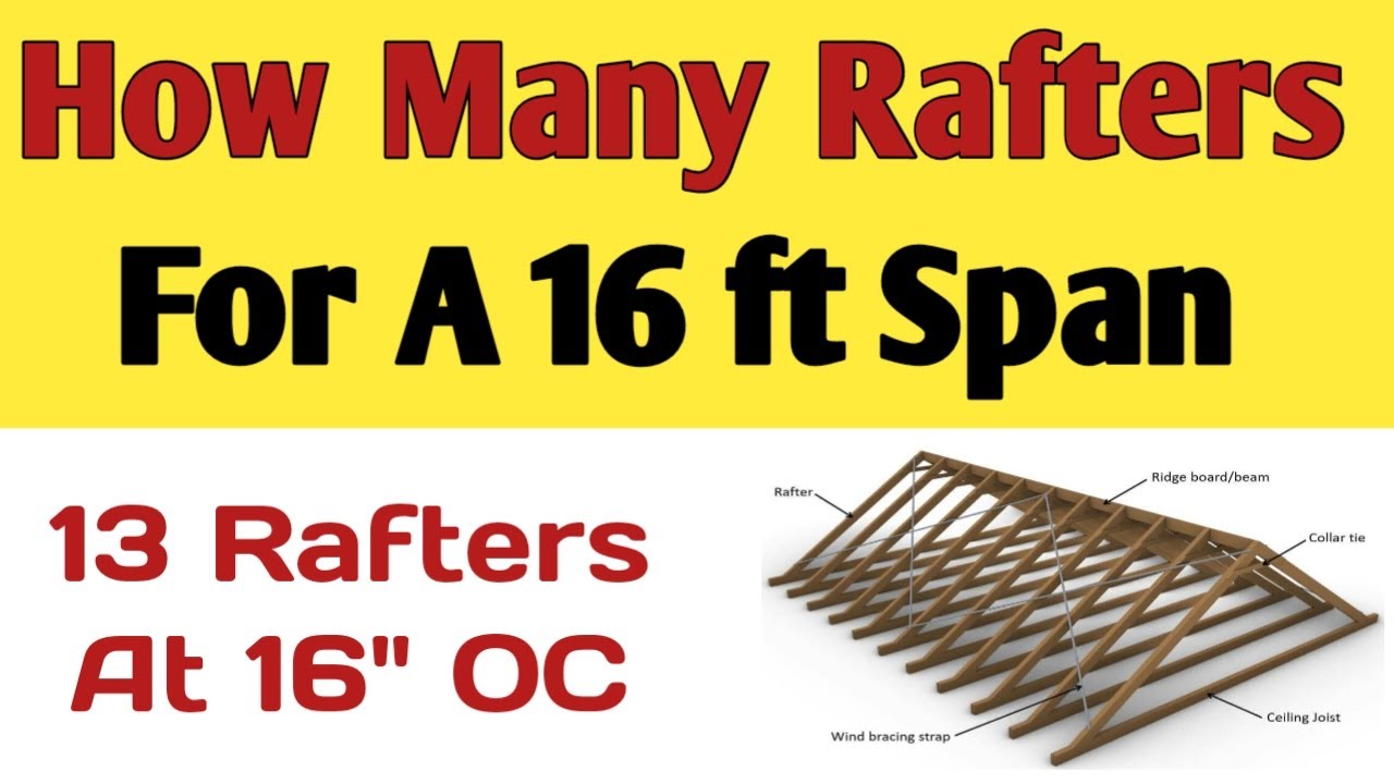 How many rafters do i need for a 16 foot span