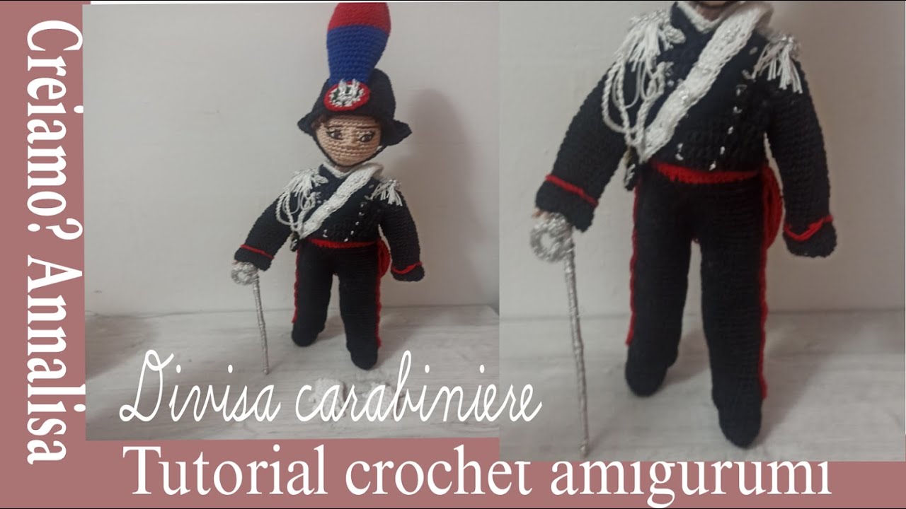 Carabiniere divisa ufficiale con lucerna parte 2 amigurumi crochet uncinetto