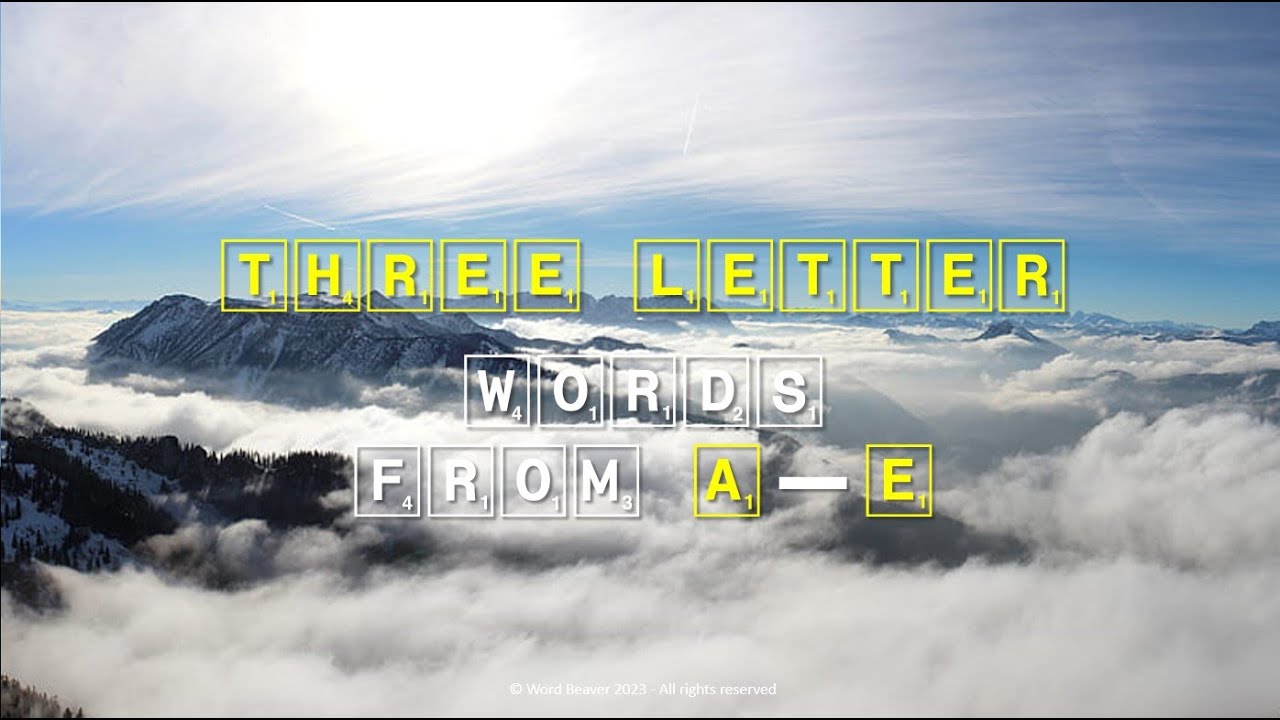 3 Letter Scrabble Words Starting A to E