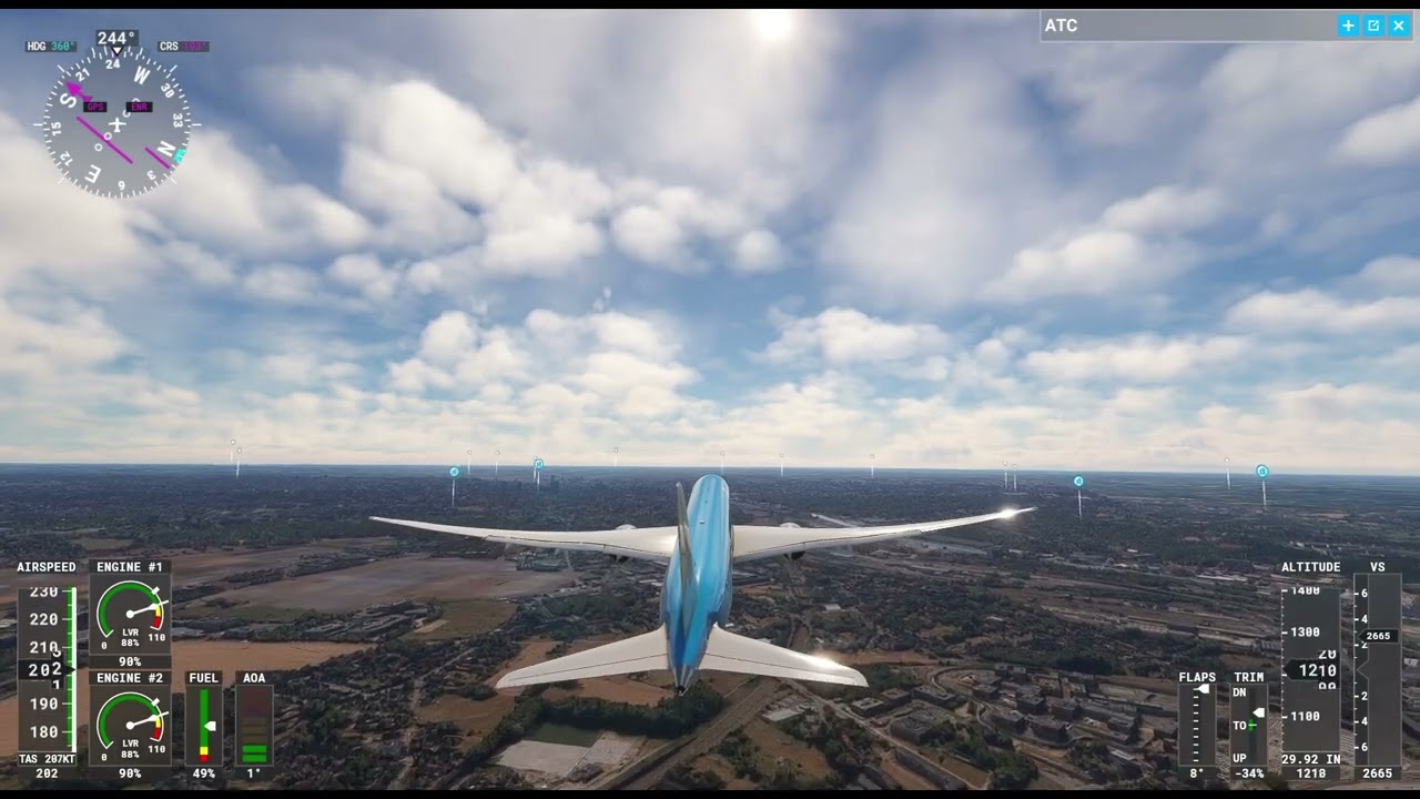 Décollage Brussel   Atterrissage CDG