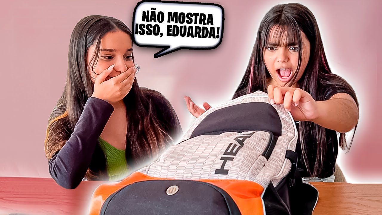 REAGINDO AO MATERIAL ESCOLAR DA MINHA AMIGA | NÃO ACREDITO NO QUE ENCONTREI!