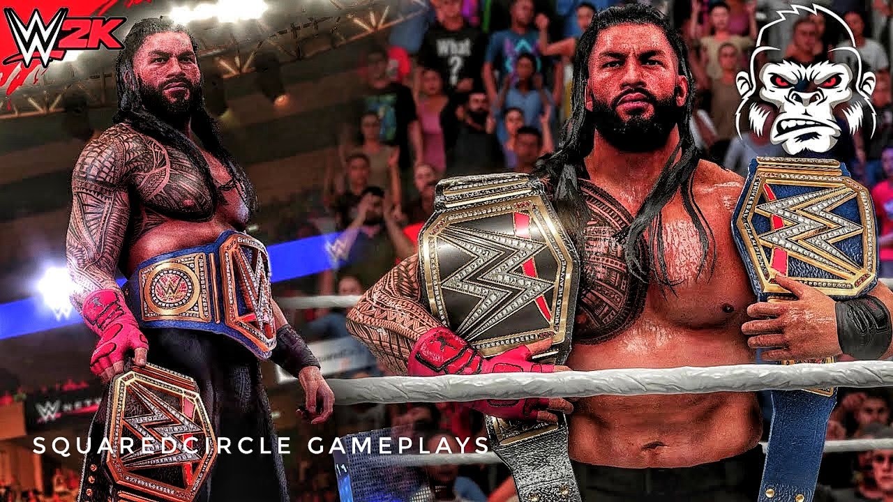 Roman Reigns 2022 Double Championship Entrance | WWE 2K19 PS4 / PC Mods