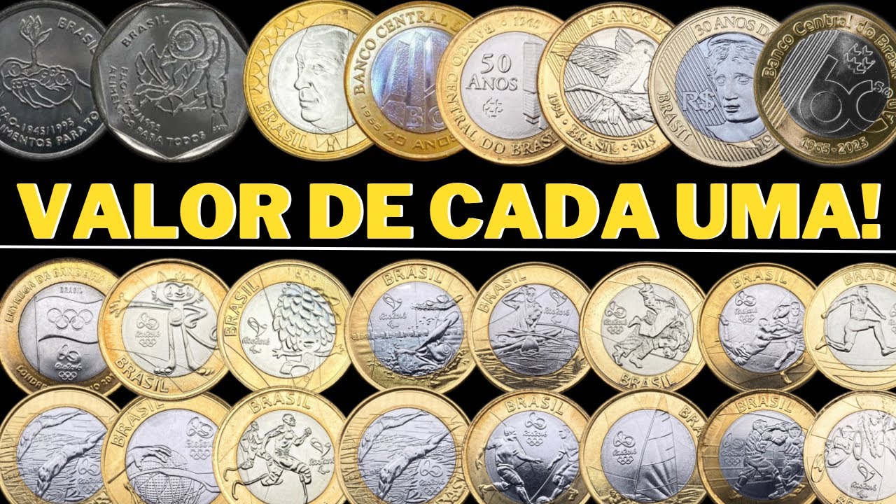 VALOR ATUALIZADO PARA 2026 DE CADA MOEDA COMEMORATIVA!