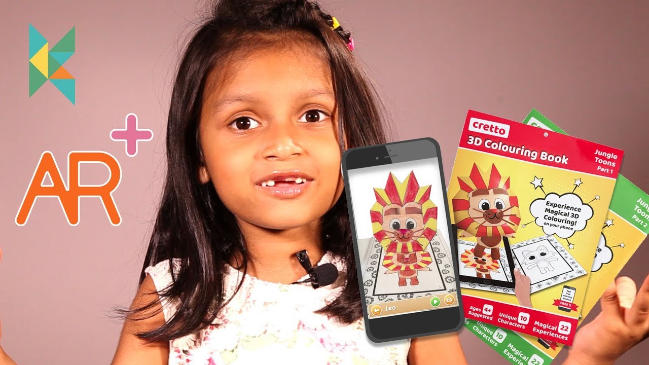 Cretto’s 3D Colouring Books combining colouring with AR technology to make it more interesting.