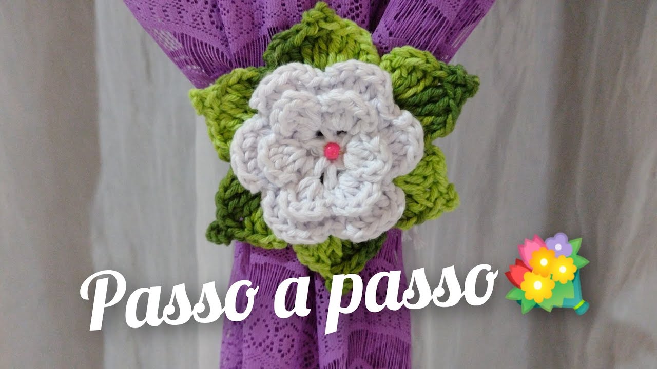 prendedor de Cortina em Croche