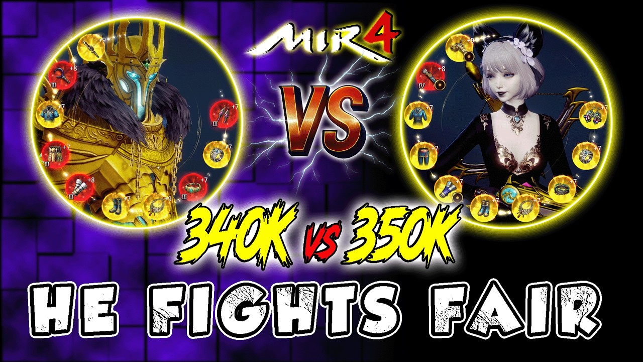Epic Spirit Set: He Gives Me a Handicap | 340K Lancer vs 350K Arbalist | MIR4 Lancer PvP