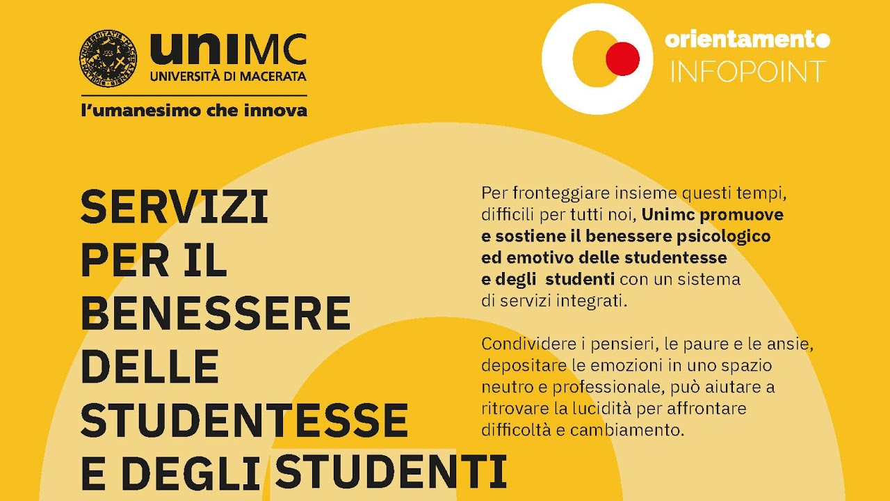 SERVIZIO BENESSERE /UNIMC - Inclusione 3.0 - UniMc 16 marzo 2021