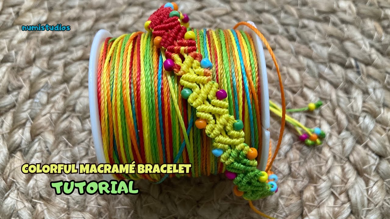 Colorful Macramé Bracelet Tutorial (PandaHall Collaboration)