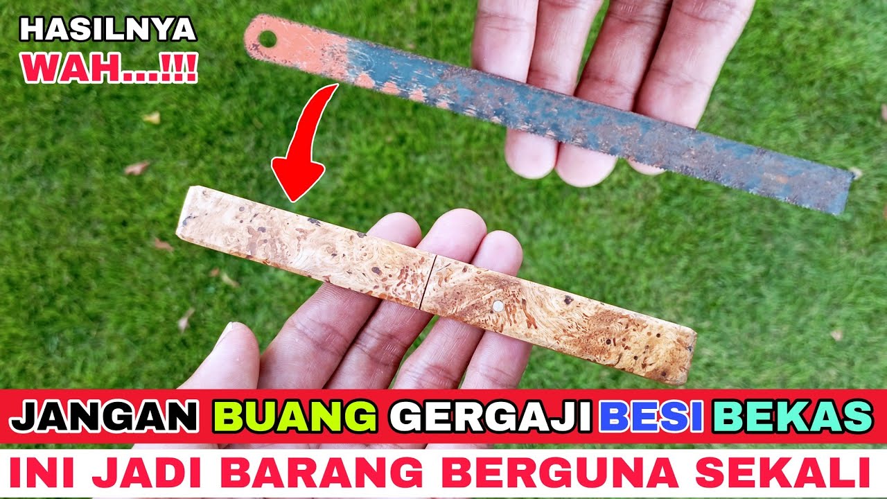 pisau cantik❗cara membuat pisau dari gergaji besi bekas super tajam @BANG SYAM 22