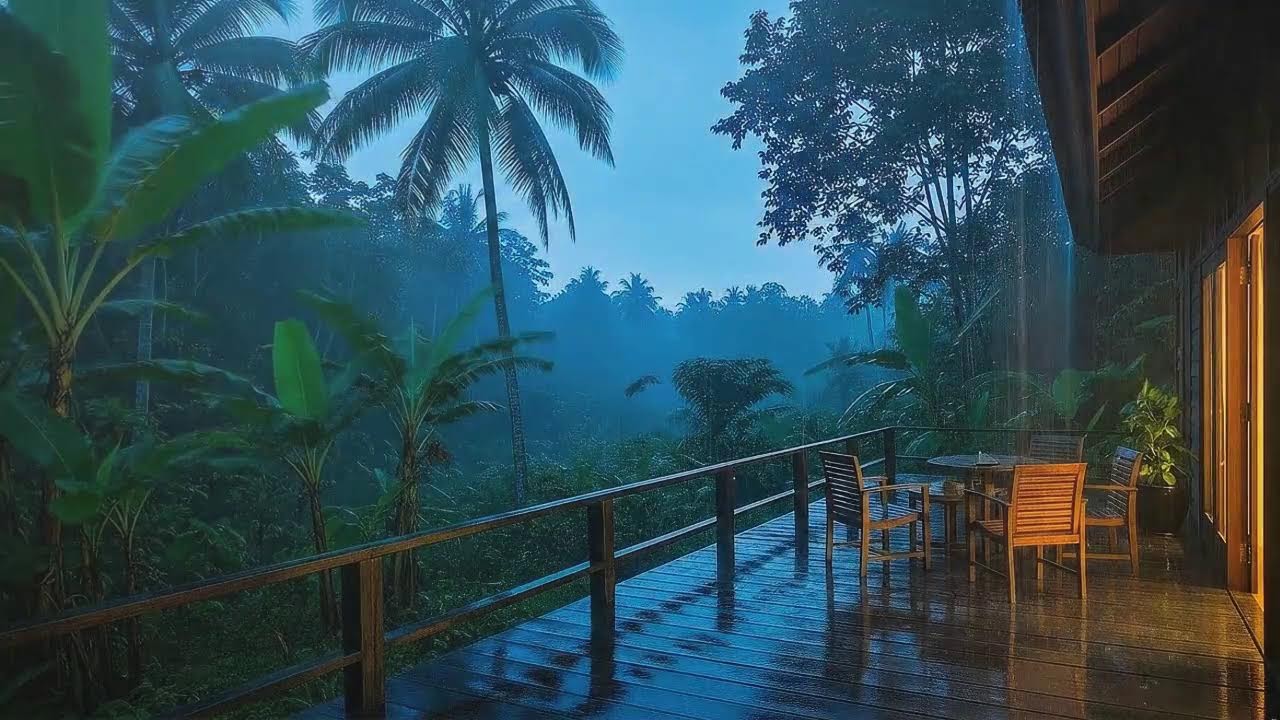 Warm Forest Rain + Low Thunder Hush for Ultra Fast Sleep 🌧️