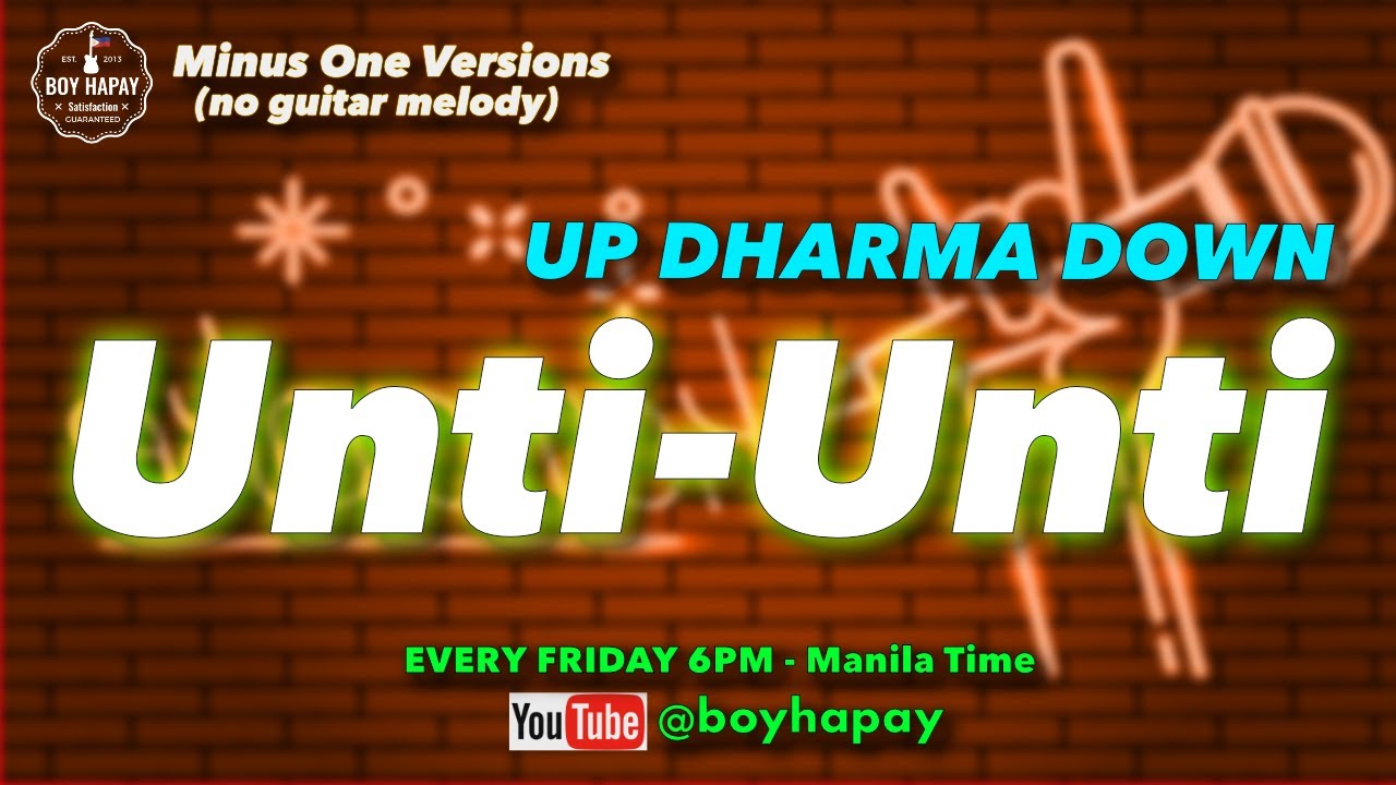 Up Dharma Down -  Unti Unti acoustic minus one guitar cover