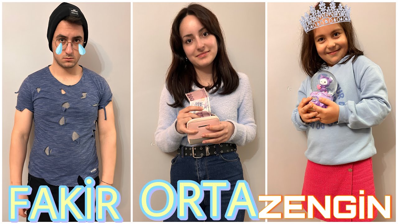 24 SAAT BOYUNCA ZENGİN FAKİR ORTA CHALLANGE ! Hiranur Enes Zeynep@Zeynep'in Sarayı​⁠