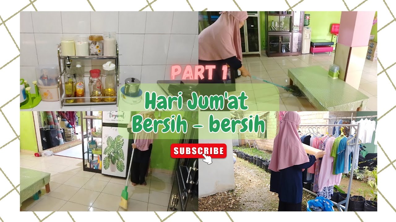 Daily Vlog|| Kegiatan Ibu Rumah Tangga Edisi Semangat Bersih-bersih Hari Jum'at 🧹👚🧺