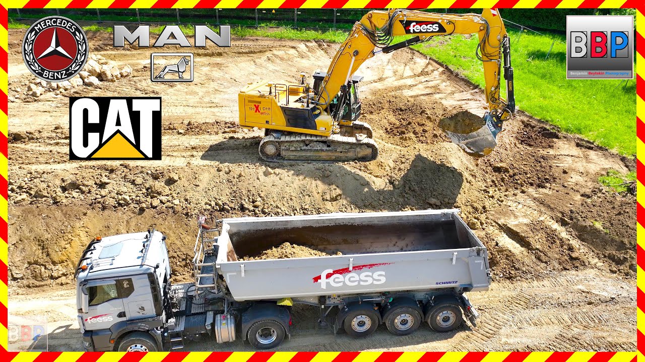 ⚠️ CAT 336 VA & MAN, Mercedes Trucks, 2025. Teil 11 #caterpillarexcavator