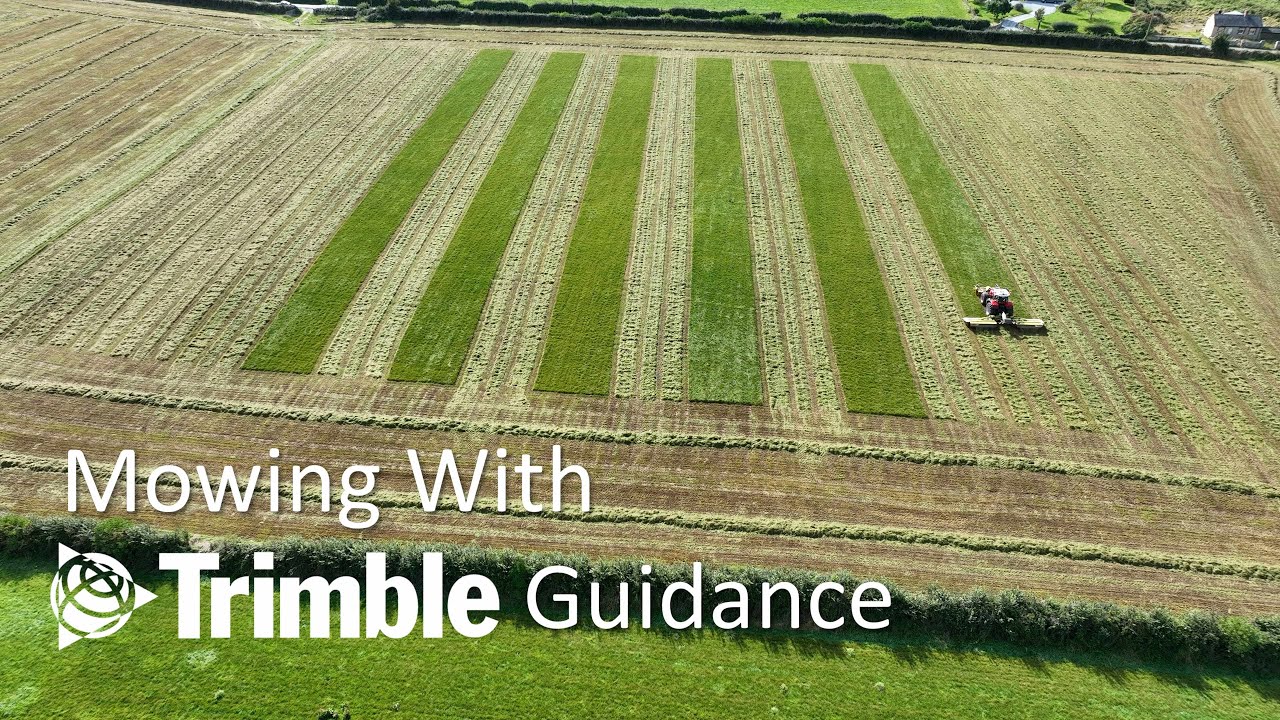 Mowing with Trimble Guidance | M&J Agri-Contracting