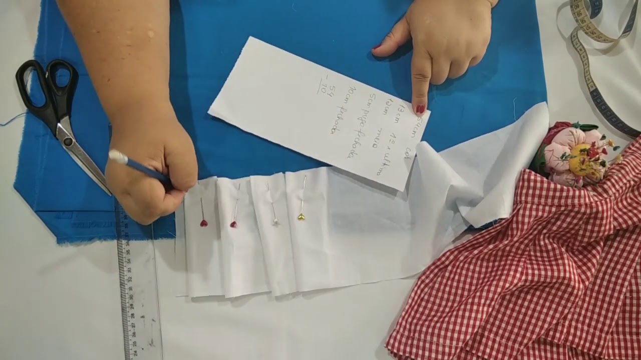 Como fazer saia de pregas