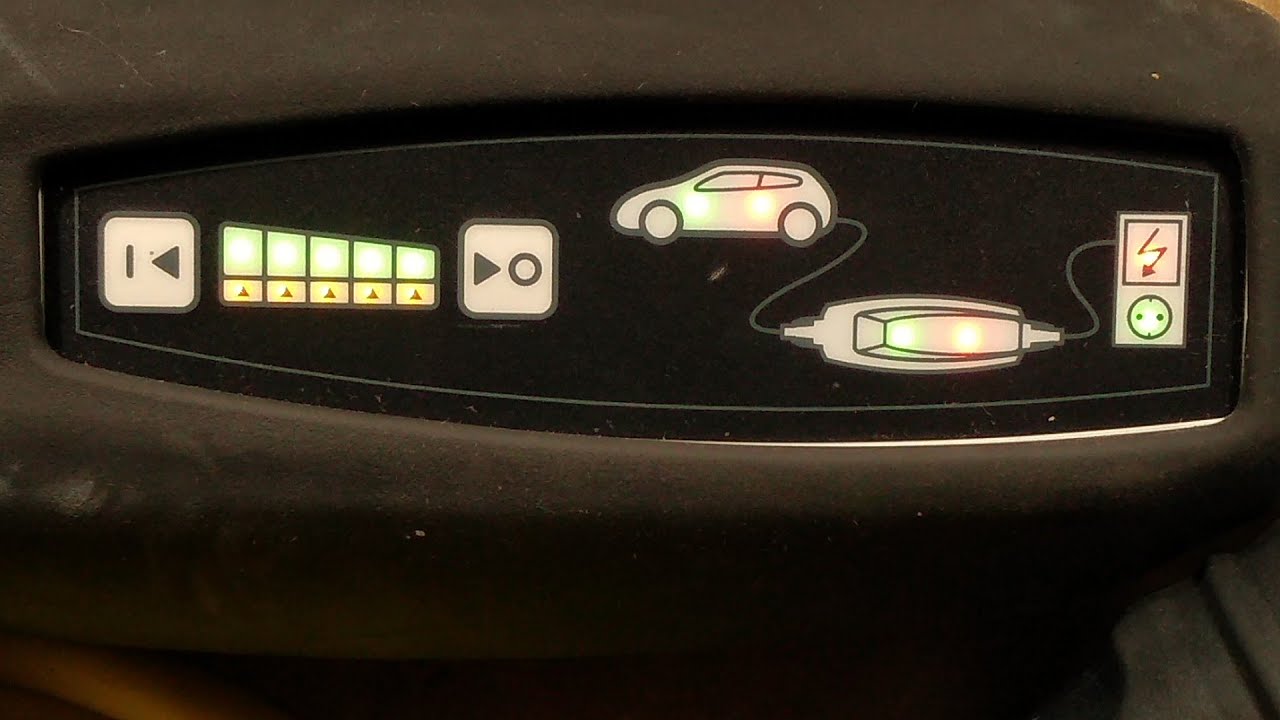 Inside an electric vehicle charger interface.