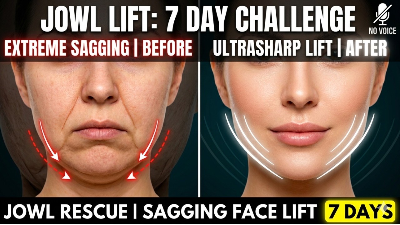 Lower Face Lifting Routine for Sagging Cheeks & Jowls