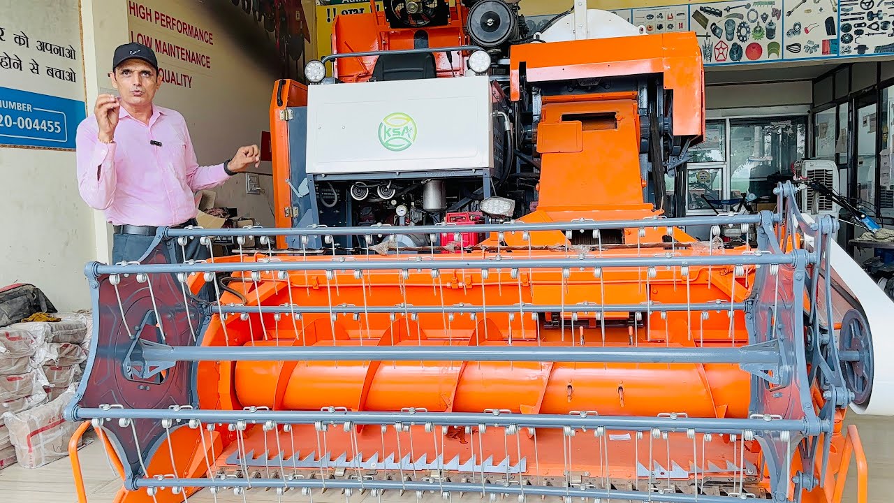भारत 🇮🇳 में बनी स्वदेशी KSA Track Multicrop Combine Harvester Latest Technology Price Loan Subsidy