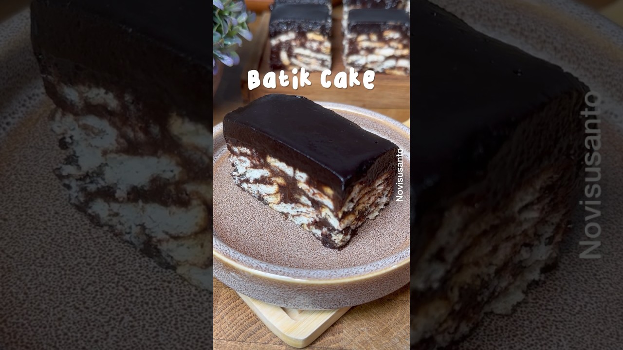 Cake tanpa oven dan mixer ni! Batik cake super nyoklat