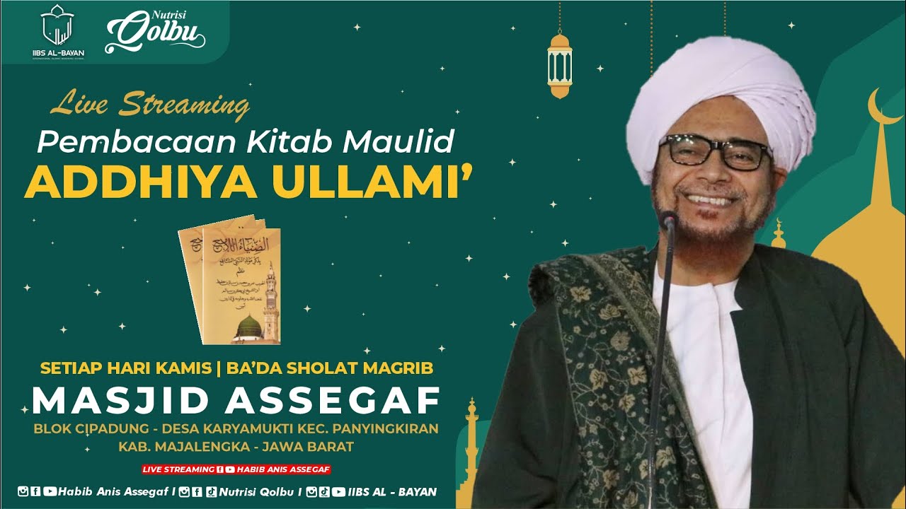 LIVE PEMBACAAN SURAT YASIN DAN TAHLIL DAN MAULID ADHIYA ULAMI | IIBS AL - BAYAN