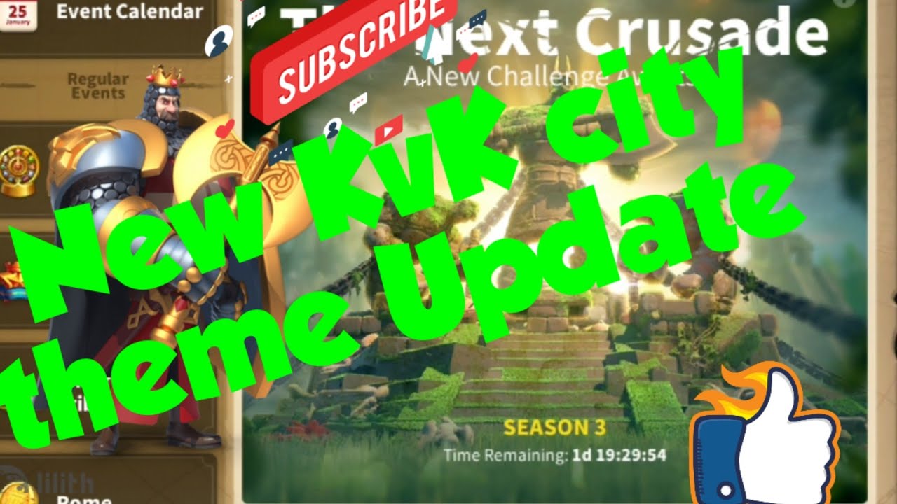 Rise Of Kingdom New KvK Season 3 city theme Update!