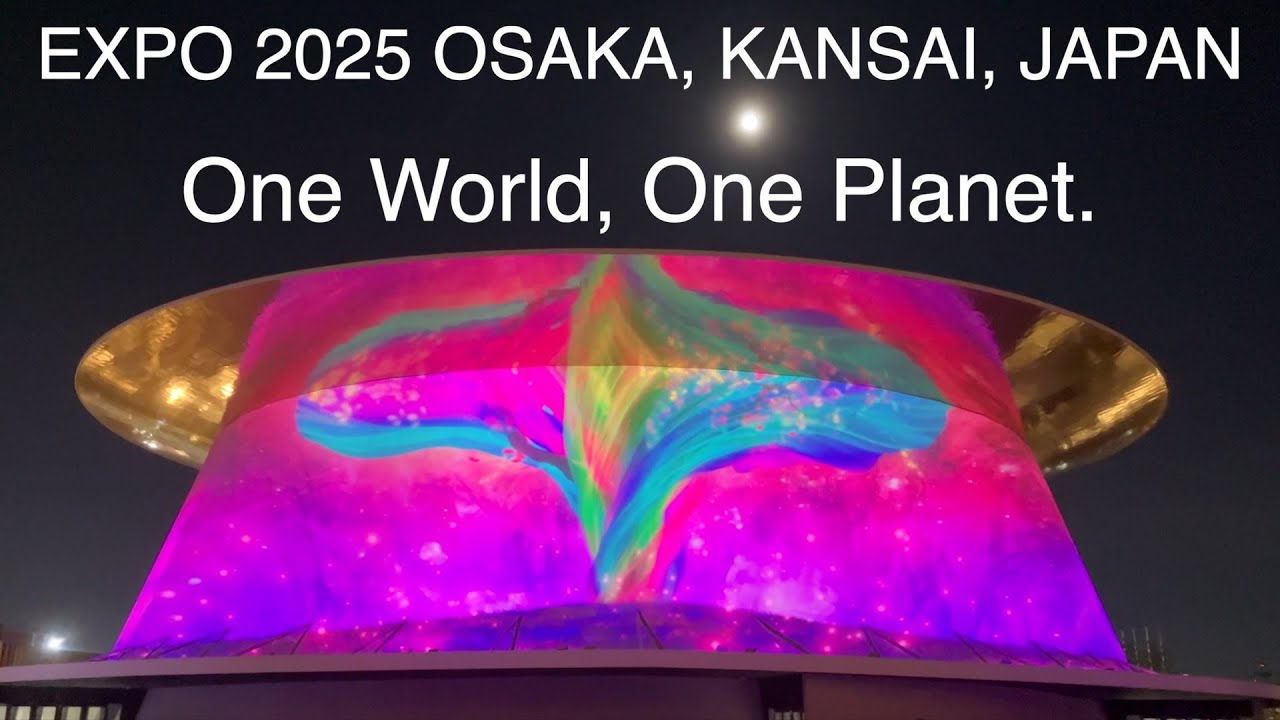 One World, One Planet. Shining Hat PROJECTION MAPPING in EXPO 2025　大阪・関西万博　シャインハットプロジェクションマッピング
