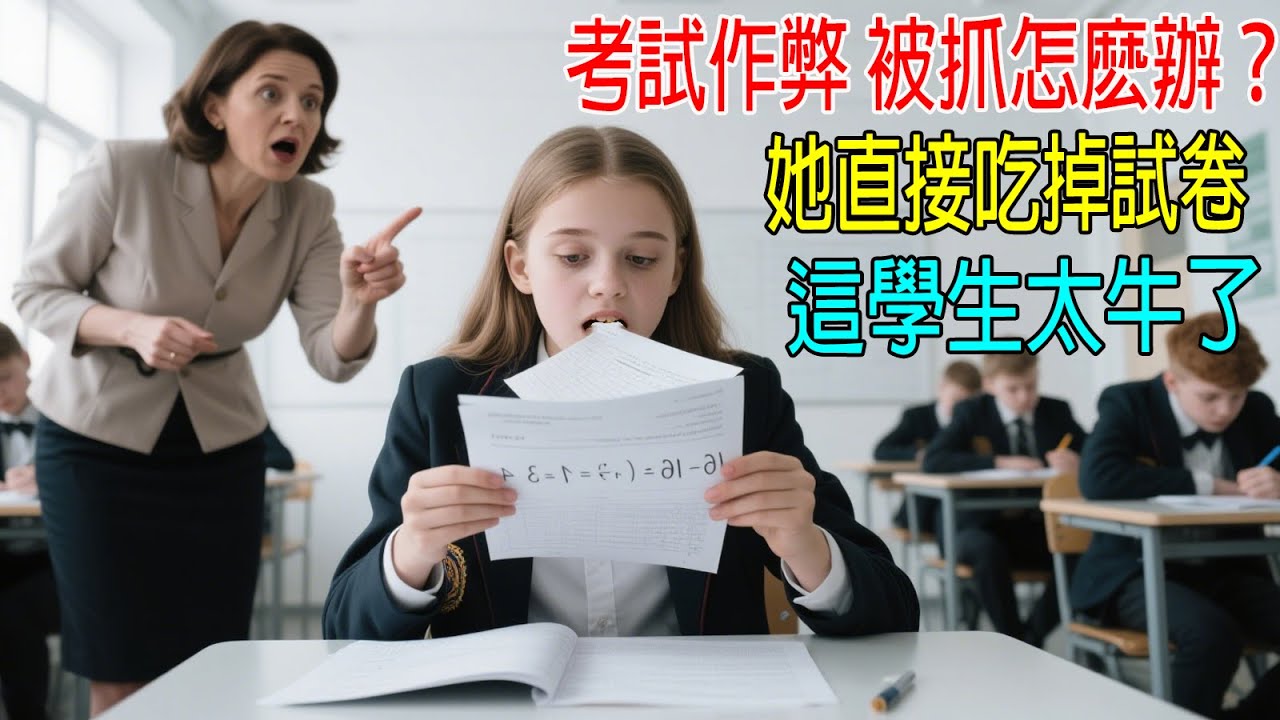 考試作弊被抓怎麽辦？她直接吃掉試卷，這學生太牛了！！！