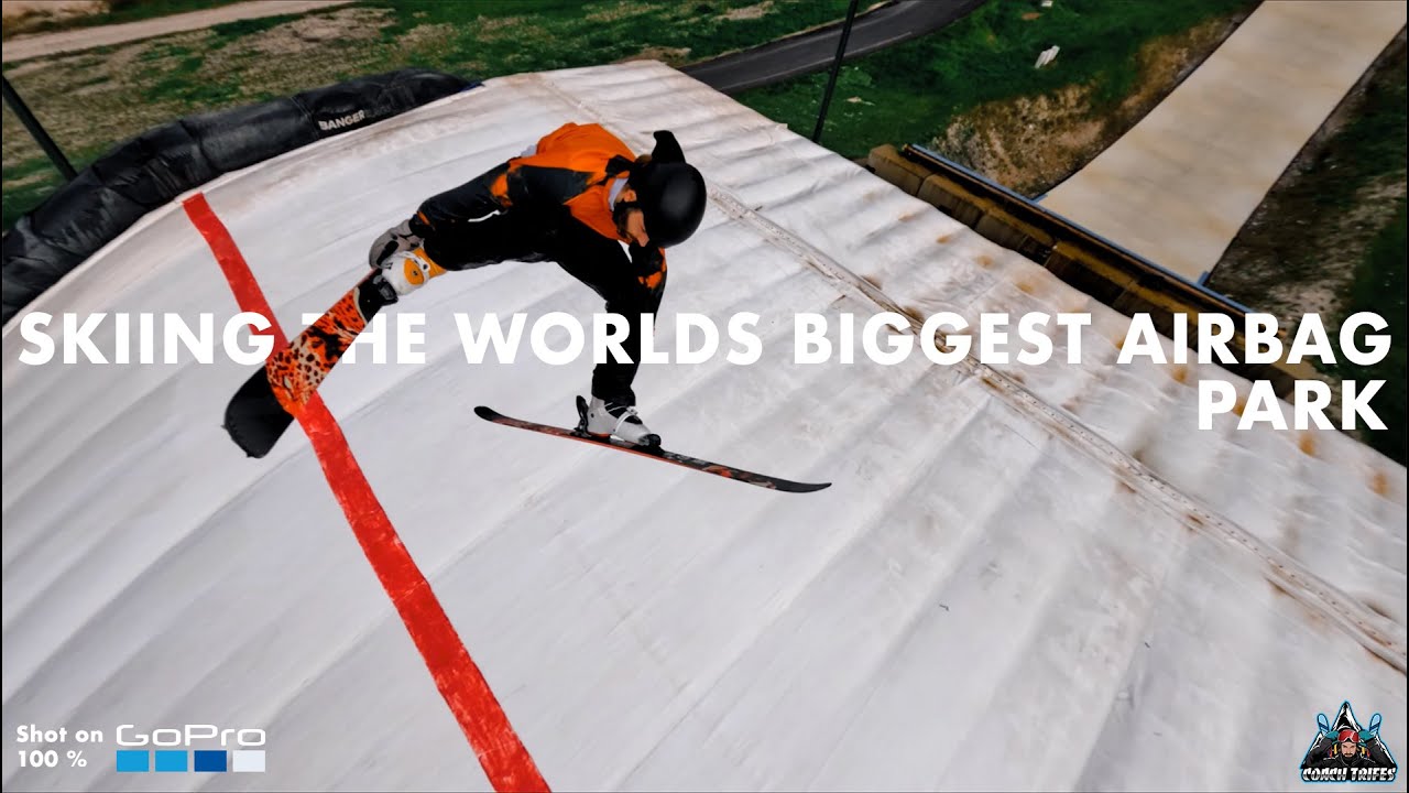 SKIING THE WORLDS BIGGEST AIRBAG PARK | FPV Banger Park Edit