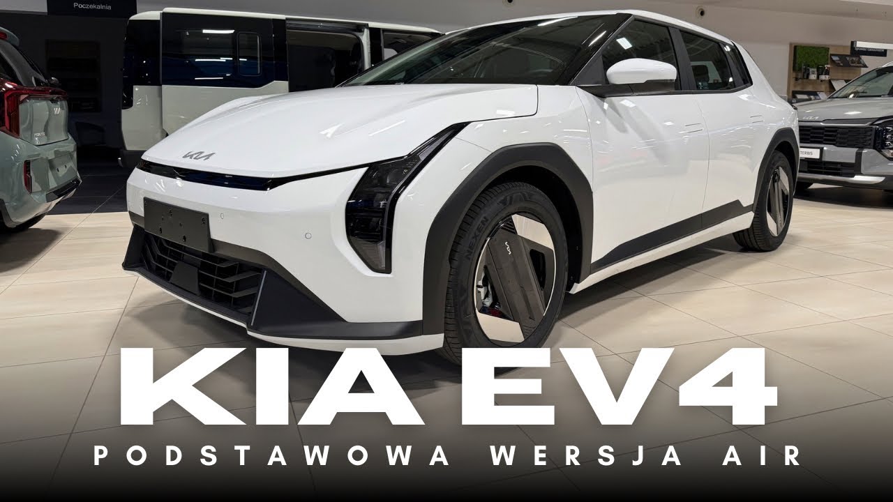 MADE IN EU czyli Kia EV4 [204KM 81.4kWh LR] PODSTAWOWA wersja AIR+AEB+WIN+HP w kolorze Deluxe White