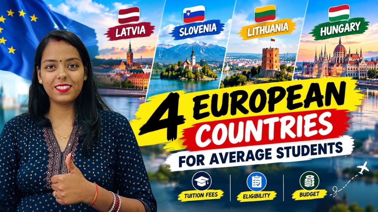 Study in Europe with Average Marks? 4 Best Countries | Latvia, Slovenia, Lithuania & Hungary