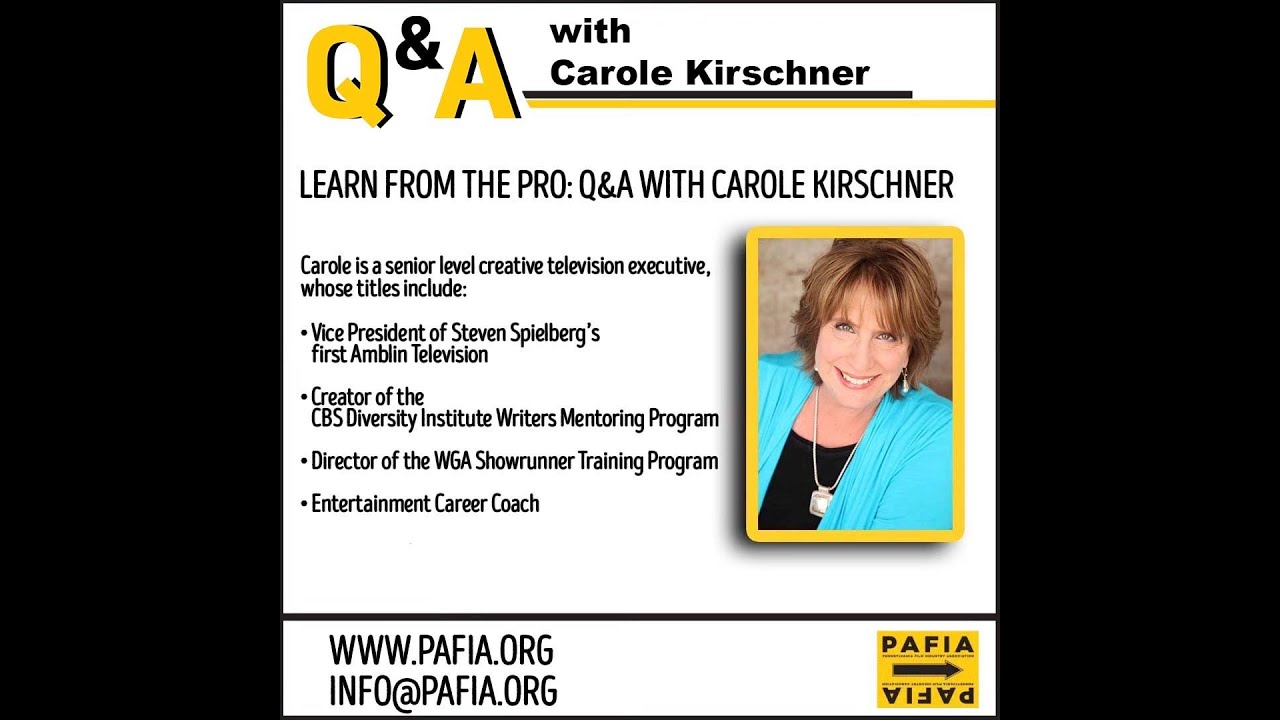 Masterclass with Carole Kirschner, Director of the WGA Showrunner Training Program