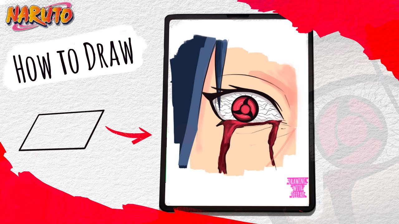 How To Draw Itachi&rsquo;s Mangekyou Sharingan Eye - Step By Step In Procreate