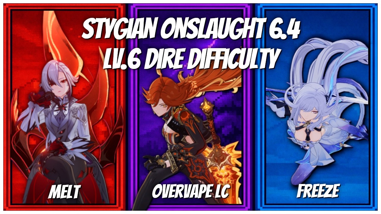 Stygian Onslaught 6.4 Lv. 6 Dire | Arlecchino / Mavuika / Skirk | Genshin Impact