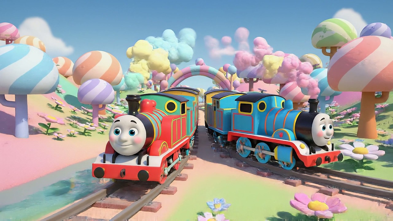 Cuatro pequeños trenes de juguete Chug Chug | Canciones de Trenes para Niños