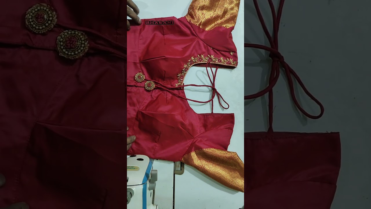 simple trending aari work blouse designs 